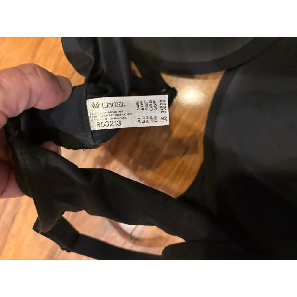 Wacoal black all day comfort super soft bra 36 DDD. Underwire, back clasp. NWT - Picture 4 of 5